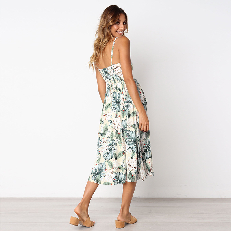 SOPHIE Party All Day Sundress – TROPICAL GREEN - Travel Inspired Styles